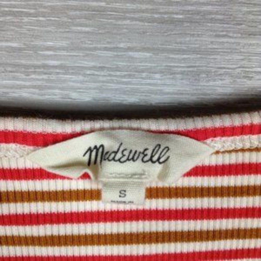 Madewell Pink Swingy Tee Dress in Stripe size S - Picture 5 of 6